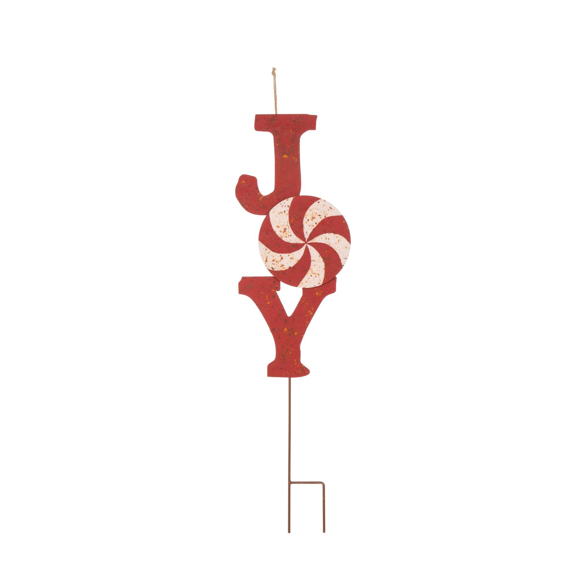 Glitzhome® 3ft. Metal Joy & Noel Yard Stake Set